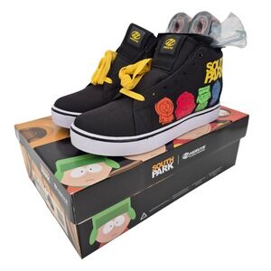 Heelys South Park Racer Mid Men's Size 10 Black & Yellow Shoes Skates HES10597M
